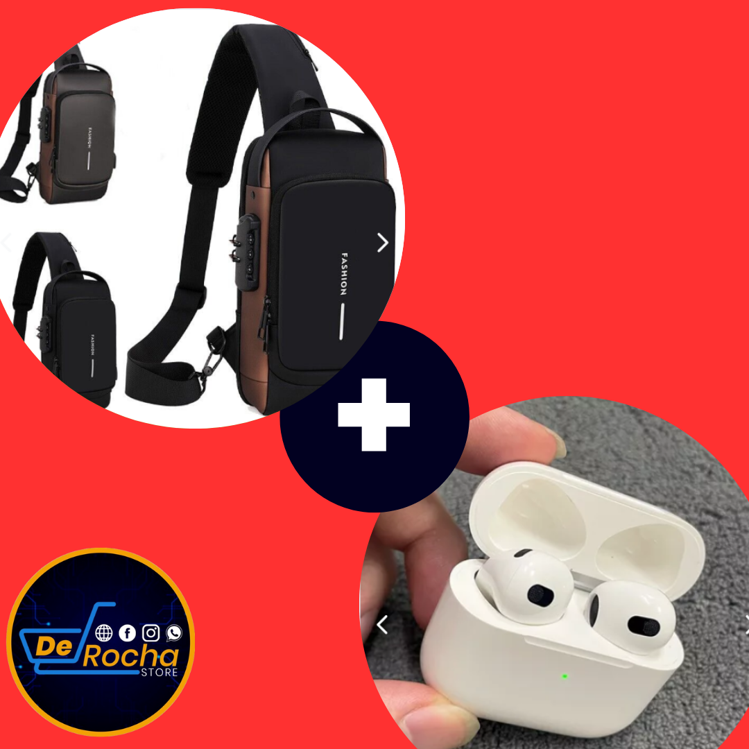 combo maleta de seguridad+airpods